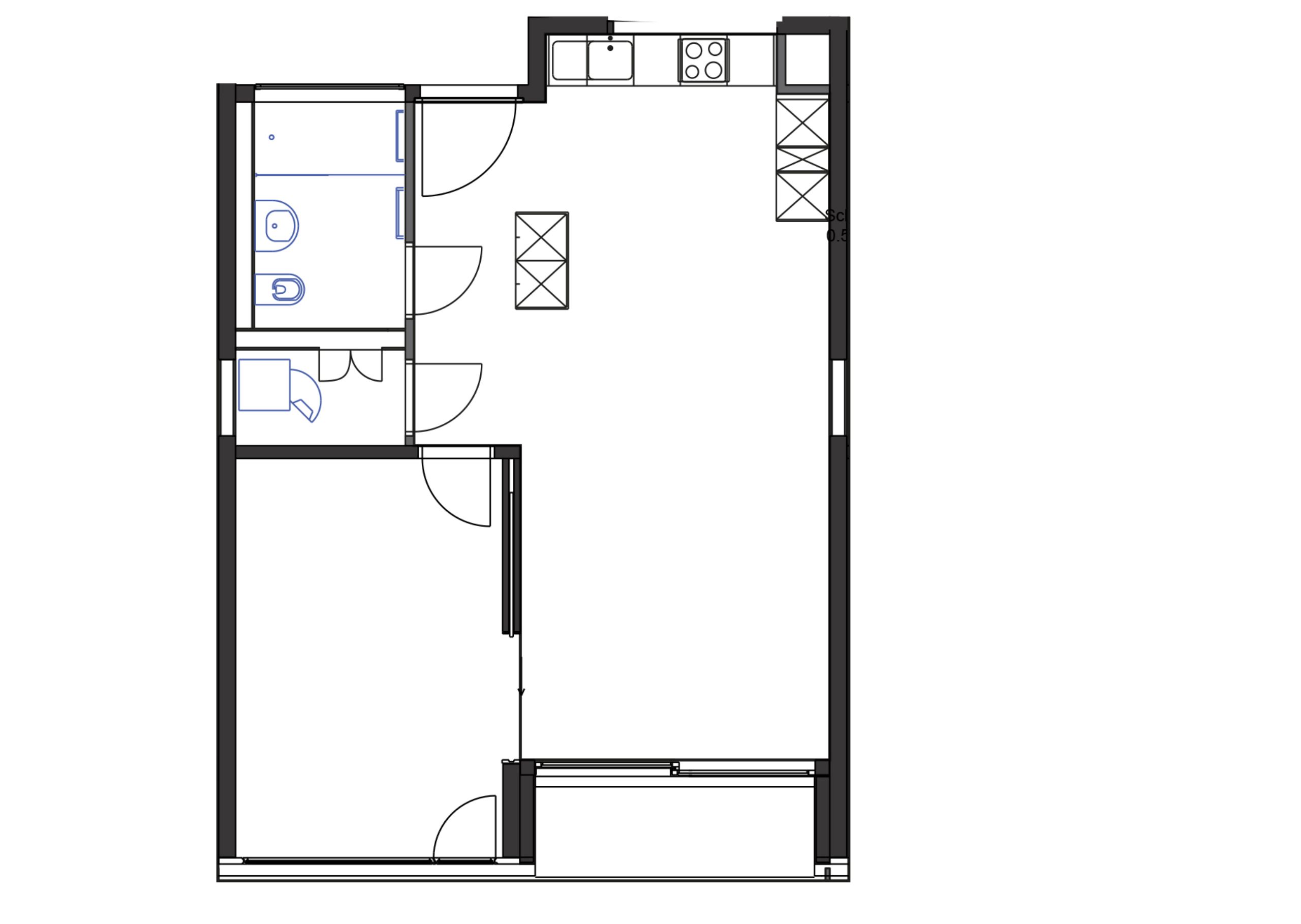 03 Plan 2.5 Zimmer 58m2